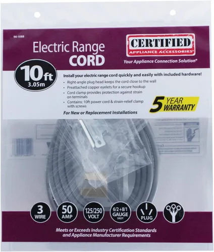Vista 8 de PETRA Cable triple de 50 amperes, para horno con quemadores., 90-1088
