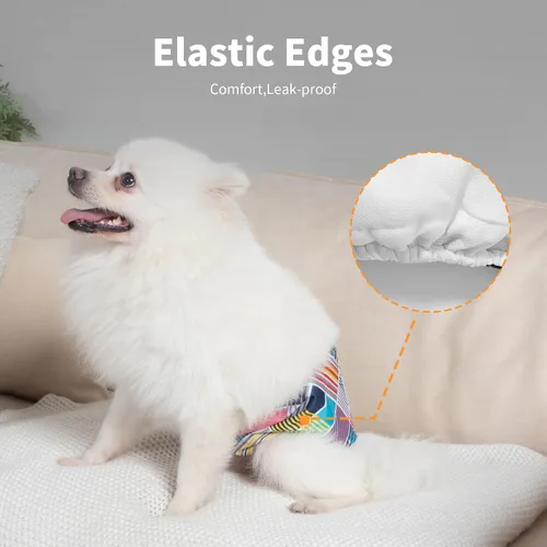 Vista 8 de vecomfy - Pañales lavables y reutilizables a prueba de fugas para perros machos de tamaño pequeño, 5