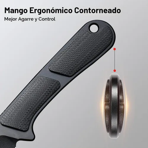 Vista 6 de CIVIVI Mini Elementum Cuchillo de hoja fija con una funda Kydex y una cadena para transporte de cuello EDC, pequeño cuchillo esqueletizado de espiga