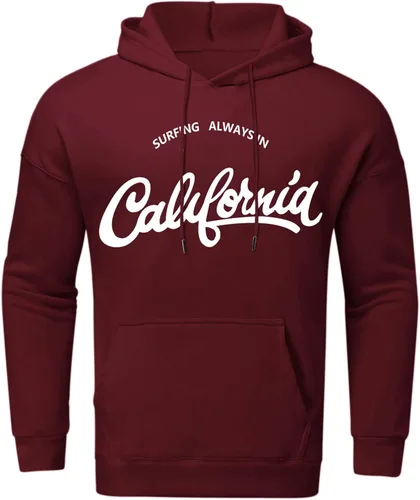 Vista 3 de EELHOE Sudadera con capucha de algodón para hombre, de manga larga, elástica, elegante, transpirable
