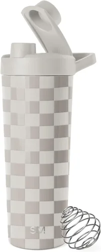 Vista 18 de Simple Modern - Botella agitadora de acero inoxidable con bola de 24 onzas Taza metálica aislada para mezclas de proteínas, batidos y Negro