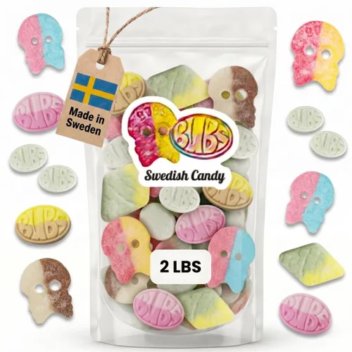Vista 19 de Caramelos suecos, caramelos de gomitas, mezcla de dulces variados, dulces Bubs (0.5 libras, plátano toffee ovalado)