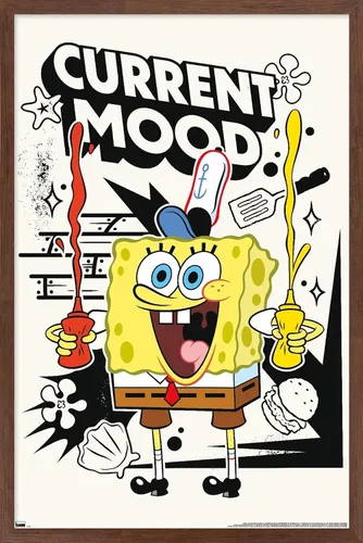 Vista 16 de Trends International Nickelodeon Bob Esponja - Póster de pared de humor actual, 22.4 pulgadas de largo x 14.7 pulgadas, versión enmarcada de madera