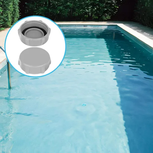 Vista 6 de BOXOB Tapa de válvula de drenaje de piscina, repuesto de plástico a prueba de fugas con conector sobre el suelo, accesorio para piscinas compatible