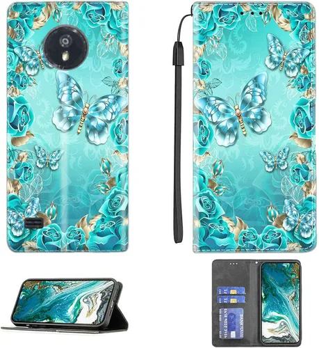 Vista 219 de jioeuinly ATT Motivate 2 - Funda compatible con ATT Motivate 2, funda con soporte abatible y cierre magnético DJS
