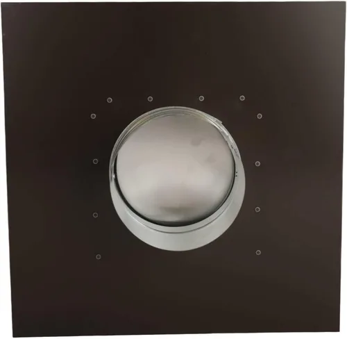 Vista 2 de Rejilla de ventilación de techo pintada con cuello de ganso con extensión (4 pulgadas, negro)