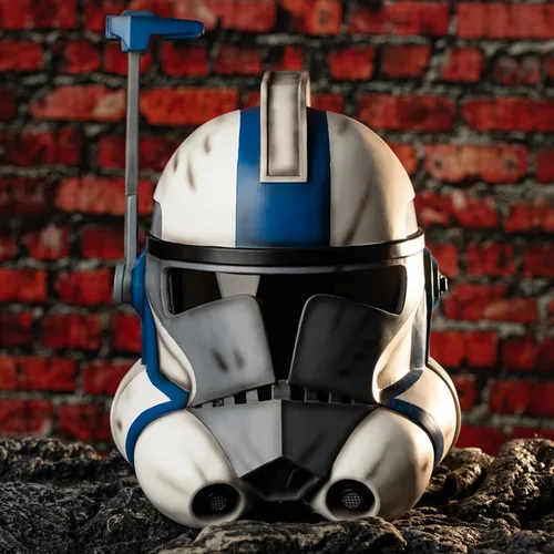 Vista 2 de DressVoguer Casco de soldado clon estilo portátil de resina de lujo, accesorios de cosplay, versión de colección