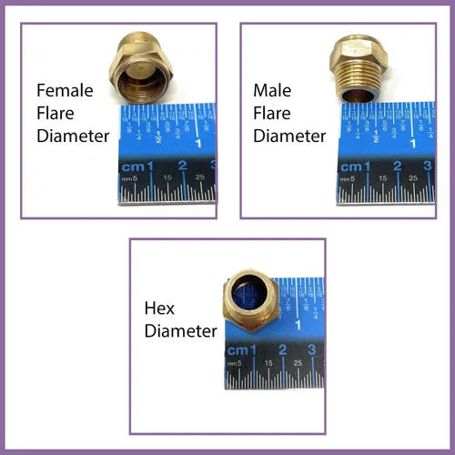 Vista 7 de Adaptador reductor de conector para GLP, gas natural, propano, barbacoa, RV, línea de combustible, aplicaciones de línea de combustible de 3/8