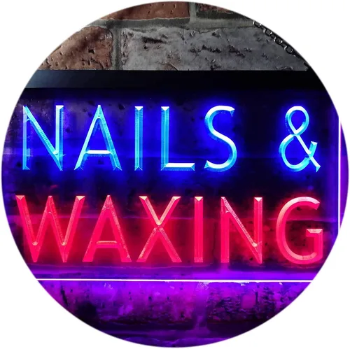 Vista 13 de ADVPRO Nails Waxing Beauty Salon Display Dual Color LED Neon Sign Blue & Red 12" x 8.5" st6s32-i0358-br