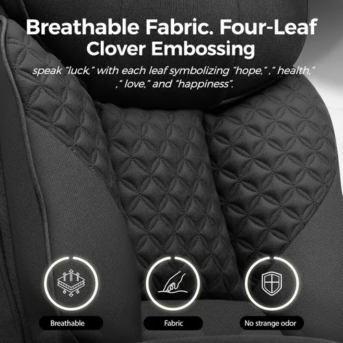 Vista 5 de GTRACING Silla de oficina grande y alta de 400LBS, ergonómica, de tela, diseño de lujo con relieve, silla para juegos con reposapiés, apoyabrazos