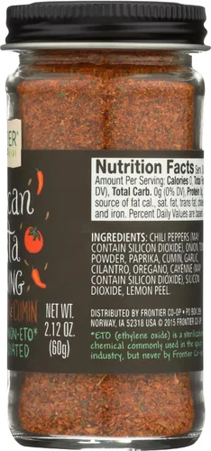Vista 7 de Frontier Co-op Condimento Mexicano Fiesta, tarro de 2.12 onzas, chiles, tomate y comino, toque de limón y cilantro, sin sal, kosher, no ETO