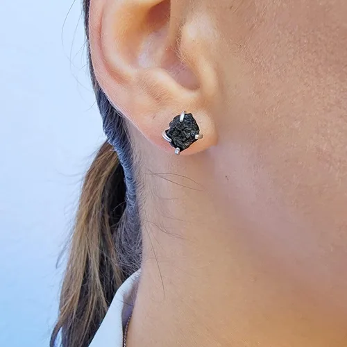 Vista 87 de Juego de joyas de piedras preciosas crudas reales con plata de ley 925 chapada en oro real, collar y aretes de piedra natal, regalo para ella por