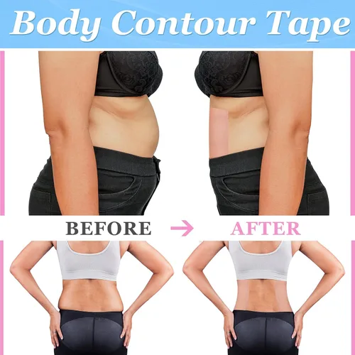 Vista 3 de Geiserailie 3 rollos de cinta de levantamiento de abdomen para espalda, tamaño surtido, parche de levantamiento de muslos, cinta trans