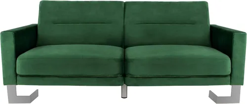 Vista 14 de Safavieh Inicio Tribeca Sofá cama plegable de terciopelo y latón rubor Glam