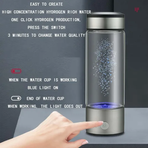 Vista 2 de Generador de agua de hidrógeno -2L de gran capacidad con temperatura constante y limpieza inteligente Máquina de agua rica en hidrógeno (1500PPB)