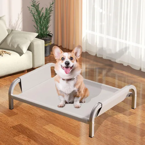 Vista 3 de Cama elevada para mascotas, cama elevada para gatos y gatos, resistente, transpirable, portátil, cómoda, hamaca para mascotas para gatos