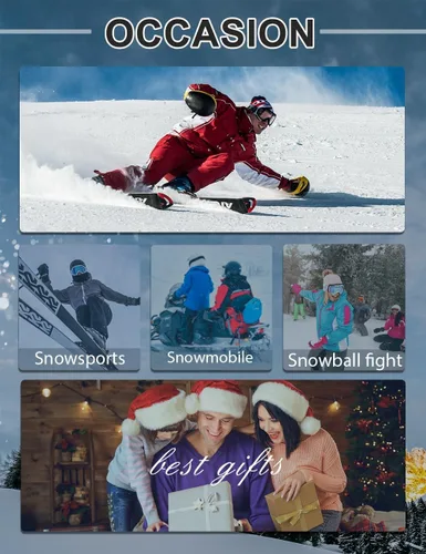 Vista 8 de ATOFY Pantalones de esquí para mujer, pantalones de nieve aislados, para invierno, cálidos, desmontables, tirantes al aire libre, impermeables