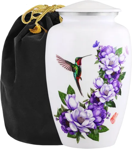 Vista 9 de Urnas de Recuerdo de Mariposa y Colibrí para Cenizas Humanas - Urnas Decorativas, Urnas para Cenizas Humanas Mujer y Hombre, Urnas para Cenizas
