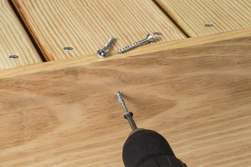 Vista 9 de Simpson Strong-Tie S10300WPB - Tornillo DWP para madera SS con accionamiento en cubierta, #10 x 3 pulgadas, T-15, cabeza plana, acero inoxidable
