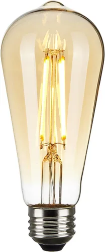 Vista 2 de Satco S9579/04 ST19 - Bombilla LED de filamento estilo vintage, 6.5 W, 2000 K, paquete de 4