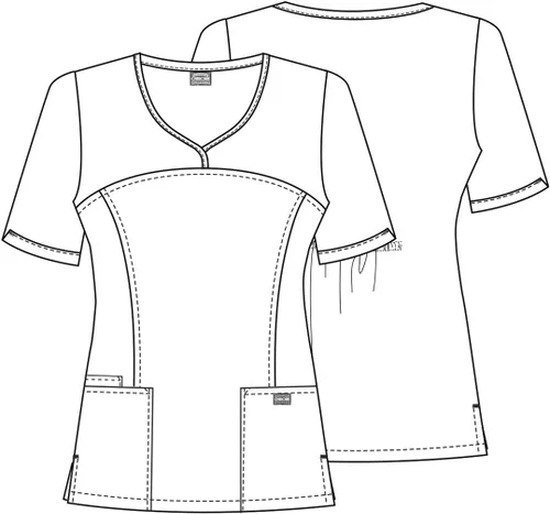 Vista 7 de Cherokee Ropa de trabajo para mujer con cuello en V