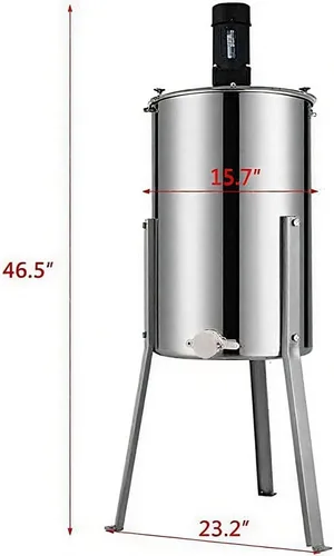 Vista 5 de Extractor eléctrico de miel, extractor giratorio de miel de 3 marcos, velocidad ajustable, extractor de abeja de acero inoxidable, para apicultores