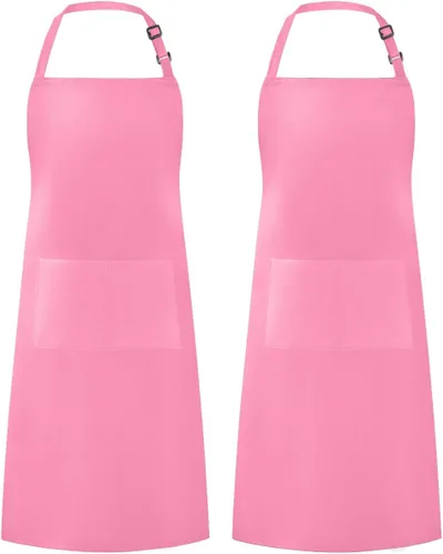 Vista 44 de Syntus Delantal ajustable con 2 bolsillos, delantales de cocina para mujeres, hombres, chef