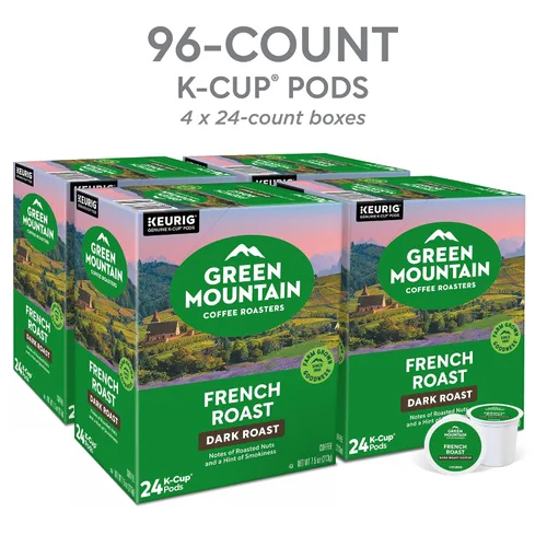 Vista 3 de Green Mountain Coffee Roasters Cápsulas de café Keurig K-Cup individuales de tostado francés, café tostado fuerte, 96