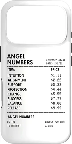 Vista 30 de Angel Numbers Receipt 111 222 333 444 - Funda de numerología espiritual para iPhone 17