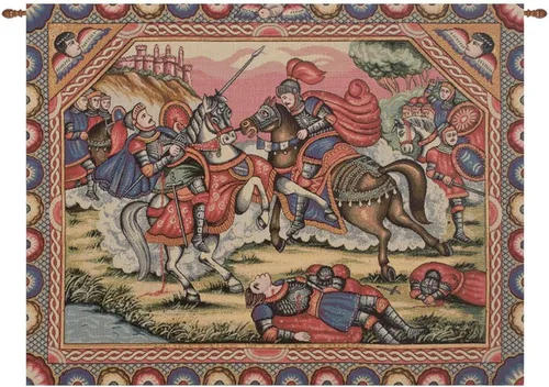 Vista 16 de Charlotte Home Furnishings Inc. - Tapiz italiano Torero para colgar en la pared, 12 x 9 pulgadas, mezcla de algodón y poliéster, arte de pared