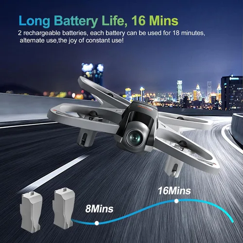 Vista 5 de S3 WiFi FPV 6-Axis Gyro & 360° Flip Drone con cámara HD 480P para principiantes (blanco)