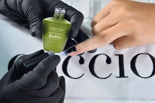 Vista 5 de Cuccio Pro - Gel constructor con brocha LED-UV con calcio para mujeres, esmalte de uñas de 2.5 onzas (paquete de 1)