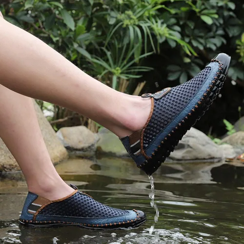 Vista 7 de Zapatos de agua para hombre, zapatos de agua anfibios para hombre, zapatos acuáticos descalzos para hombre, secado rápido y transpirables