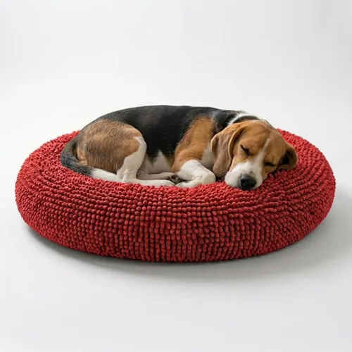 Vista 25 de Muddy Mat® Cloud K-9 cama para perros y gatos, cama suave y relajante en forma de dona, material de chenille, funda extraíble, lavable y apta