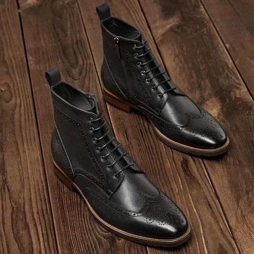 Vista 3 de Botas Oxford casuales para hombre, botas de vestir Chukka para hombre