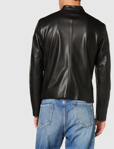 Vista 4 de AX ARMANI EXCHANGE Men's Fitted Full Zip Eco Leather Jacket