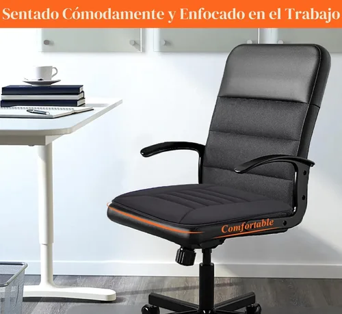 Vista 3 de kingphenix Cojín de asiento de coche con espuma viscoelástica de 1.2 pulgadas, cojín de asiento para coche y silla de oficina (negro)