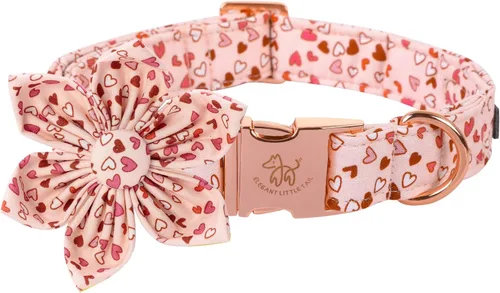 Vista 23 de Elegant little tail Collar de perro de San Patricio con flor, collares de perro con flores, trébol verde, regalo para mascotas, collares ajustables