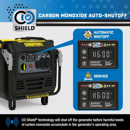 Vista 6 de Champion Power Equipment Generador portátil de respaldo de combustible dual de 9375 vatios con escudo de CO