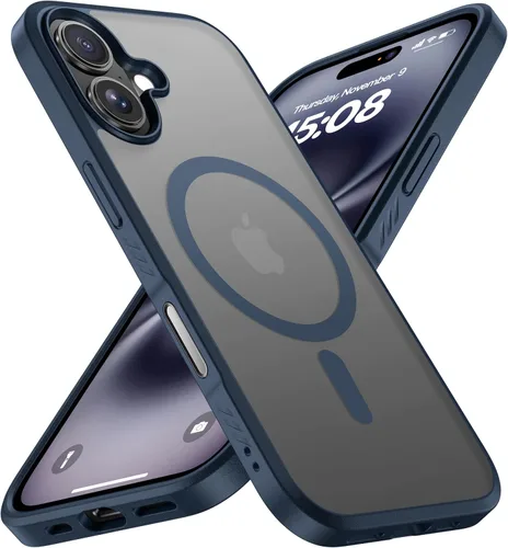 Vista 18 de CellEver Funda magnética fuerte para iPhone 15 Pro [protección de cámara] [prueba de caídas de grado militar] [compatible con MagSafe] Funda delgada