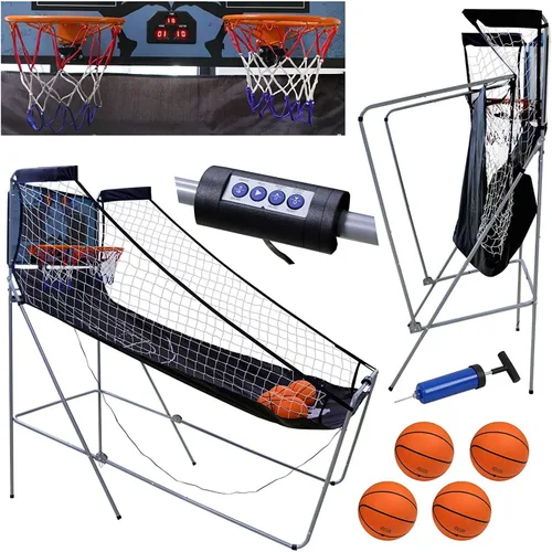 Vista 4 de Saturnpower Shot Creator Juego de Arcade de Baloncesto Interior Plegable Electrónico Juego Deportivo de Doble Tiroteo Oficial para el Hogar Doble