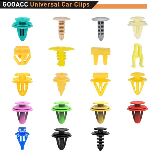 Vista 2 de GOOACC 1001 piezas de remaches universales para automóviles, juego de clips de retención para parachoques, guardabarros, panel de puerta, protector