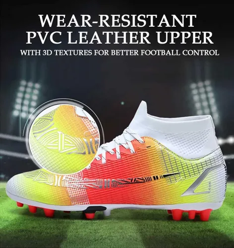 Vista 2 de HESBITEUL Zapatos deportivos para hombre para interiores y exteriores cómodos de fútbol para estudiantes de alta potencia de agarre