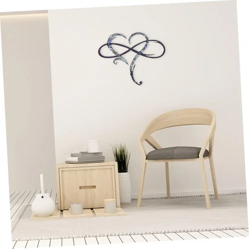 Vista 5 de ARTIBETTER Colgante de metal para colgar en la pared, diseño de corazón, arte de metal, letrero de pared de amor, escultura de corazón, decoración