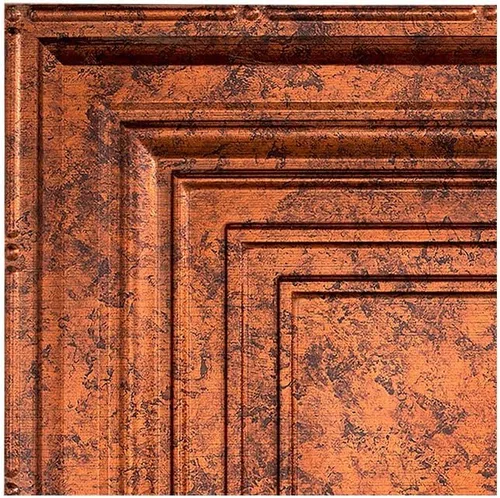 Vista 6 de FASÄDE Panel de techo decorativo de vinilo decorativo de 2 x 4 pies de estilo tradicional / patrón 3 en aluminio cepillado (paquete de 5)