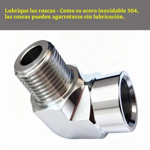 Vista 6 de Metalwork 304 Acero inoxidable forjado tubería de montaje, codo de calle de 90 grados, 1/2" NPT hembra x 1/2" NPT macho, 2000psi, 1 unidad Hembra x