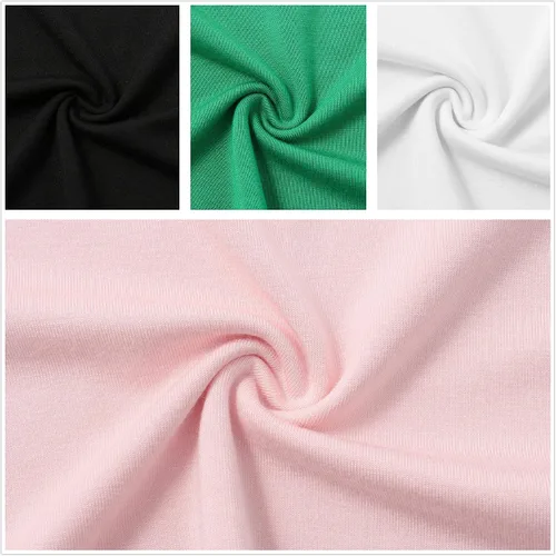 Vista 5 de Formeet17 4 piezas de camisetas cortas básicas con cuello redondo y manga casquillo para mujer
