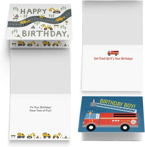Vista 4 de Tiny Expressions - 10 tarjetas de cumpleaños para niños con mensajes interiores y sobres