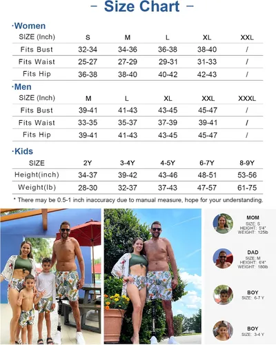 Vista 6 de IFFEI Family Matching Swimsuits Bikini Solid Lace-up Mommy and Me Bathing Suits