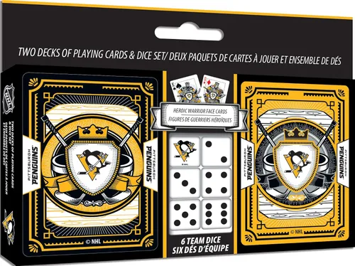 Vista 2 de MasterPieces Game Day - NHL Boston Bruins - Juego de 2 cartas y dados - Juego con licencia oficial para adultos y familia